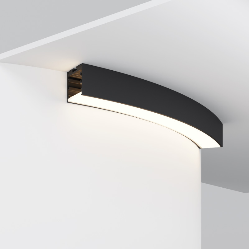 Радиусный профиль ALM-3535R-B-D-45°-0.8M 3,5*3,5*32,79 см, Maytoni Led Strip черный