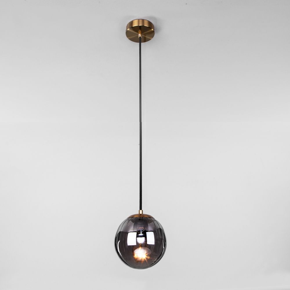 Подвесной светильник с плафоном 15 см Eurosvet Juno 50207/1 дымчатый