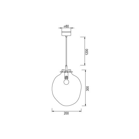 Подвесной светильник  20*150 см, 1*E27 хром Vele Luce Alba VL1654P01
