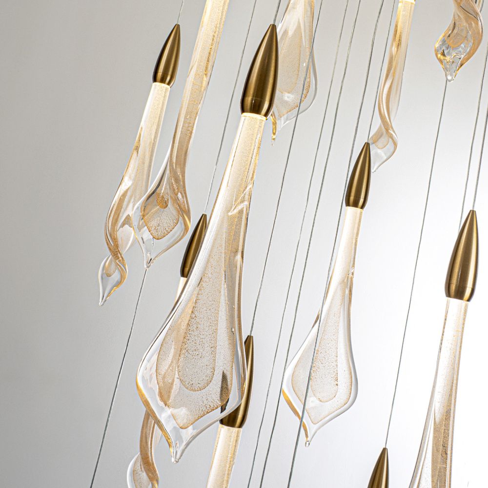 Люстра *80*300 см, LED*104W, 4000K, Modelux  ML.89181.25 BS, Латунь