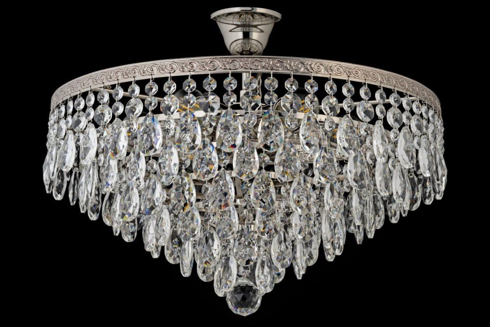 Люстра потолочная *46*25 см, 6*E27*60W, Arti Lampadari Castellana Nickel Castellana E 1.3.46.601 N, Матовый никель