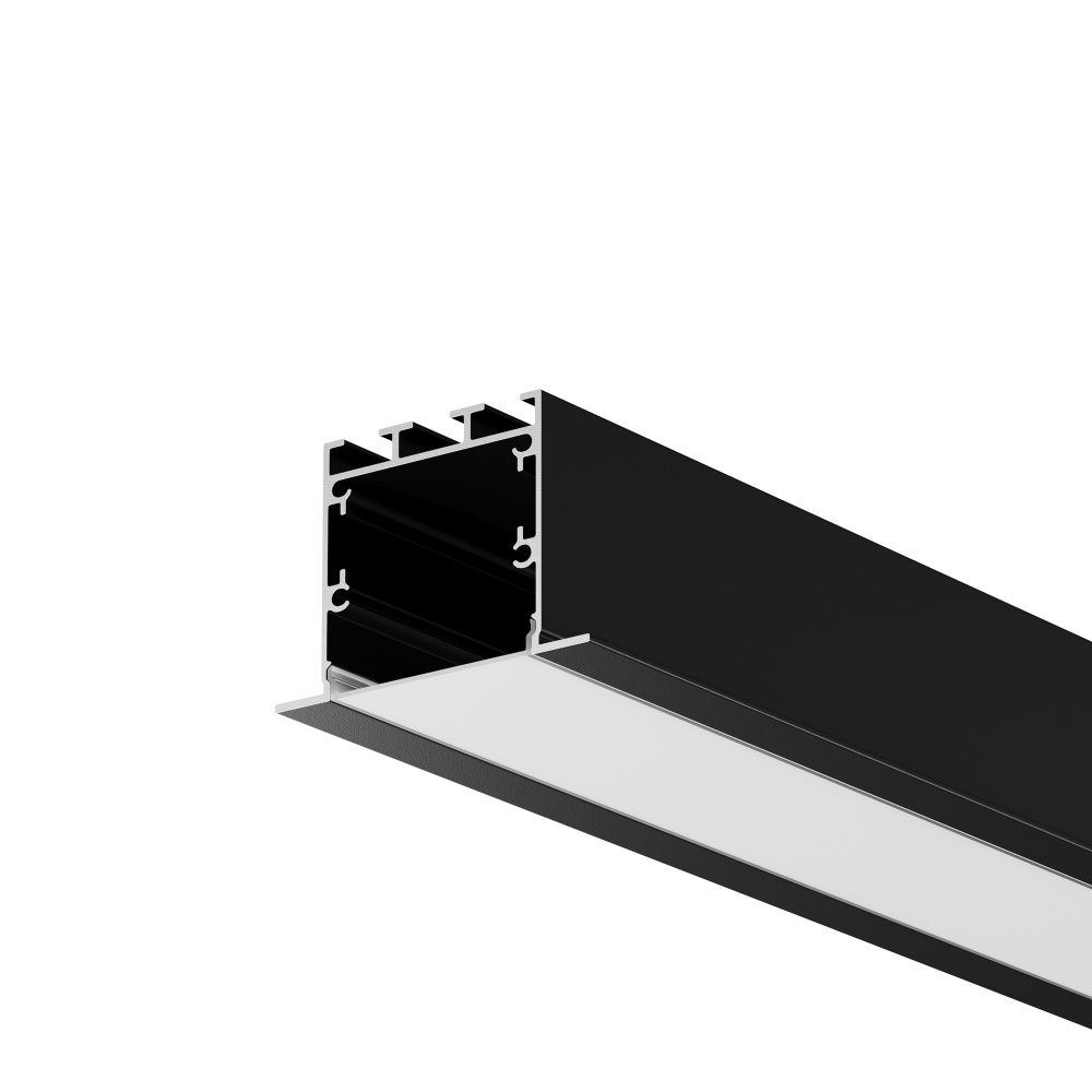 Алюминиевый профиль встраиваемый с накладным фланцем 50x35 (Черный, 2 м), ALM-5035T-B-2M 632012, 200*5*4 см, Maytoni  632012, Черный