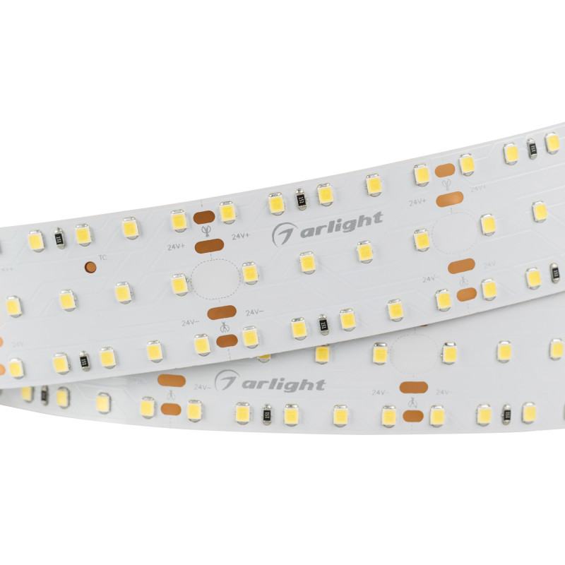 Лента S2-2500 24V Warm 2700K 34mm (2835, 280 LED/m, LUX) (Arlight, 25 Вт/м, IP20) 023403(1). Цена указана за 2,5 метров. Продается кратно 2,5 метрам.