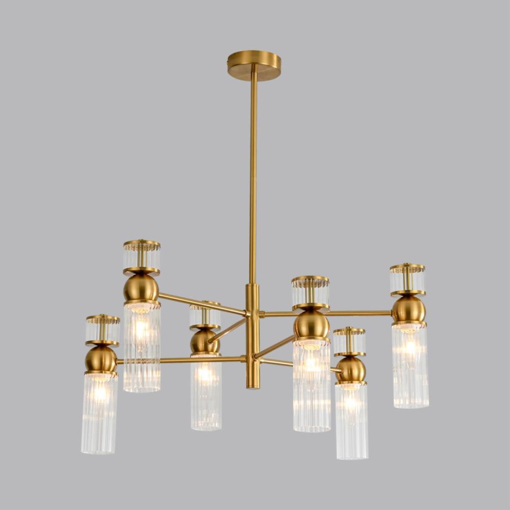 Люстра *62*72,5-72,5 см, 6*E14*40W, Lumion Denver LUM8276/6, латунь