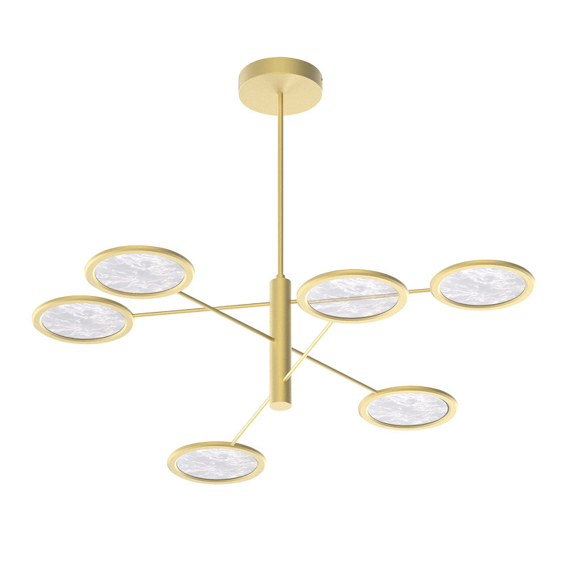 Люстра на штанге 120*77 см, 6*LED, 54W, 4000К, Favourite Imma 4374-6P золотой