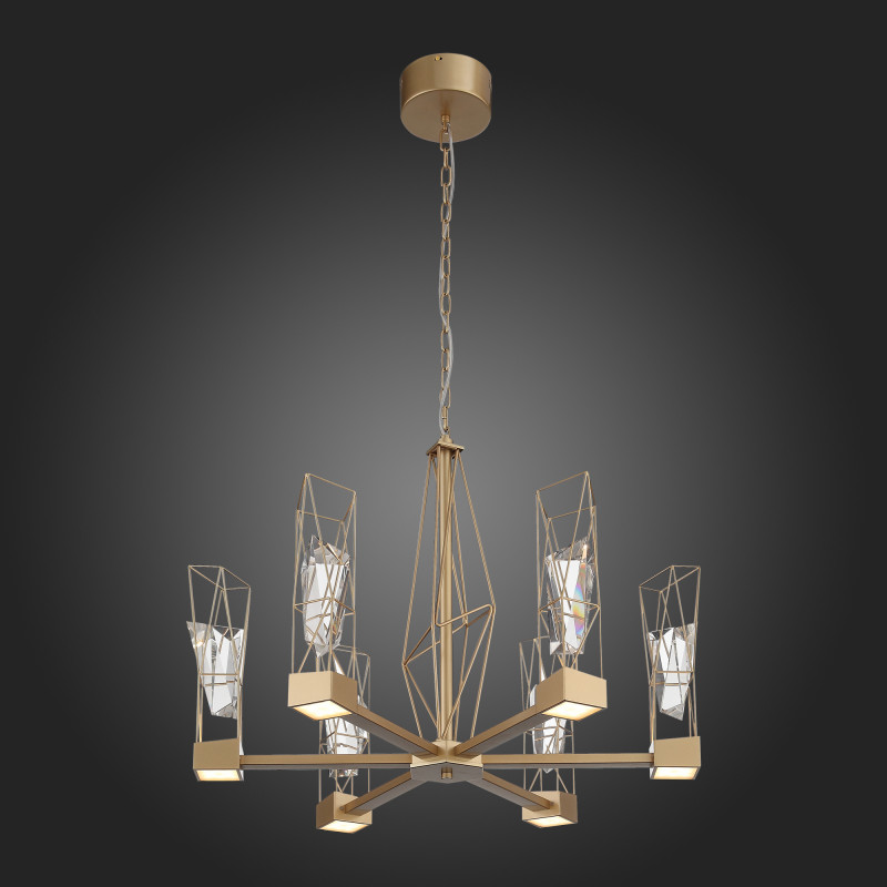Люстра подвесная 60 см, 48W, 4000K ST LUCE PROGETTO SL815.203.06 Матовое золото