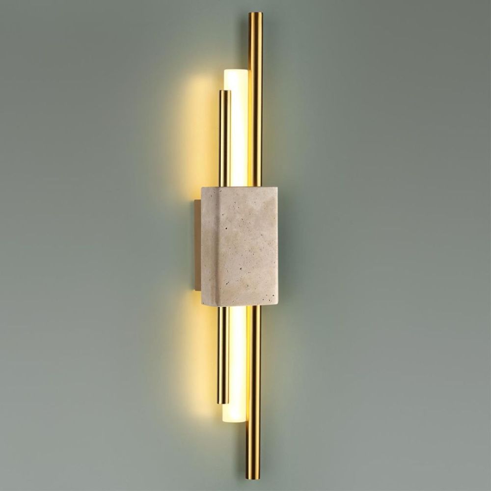 Настенный светильник 60 см, 10W, 3000K, Odeon Light L-vision Travertino 7034/10WL, бронза