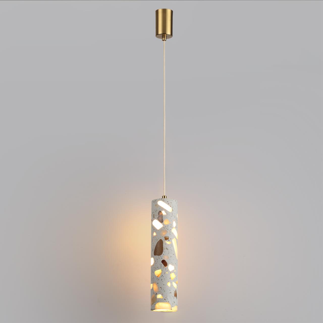 Подвесной светильник 7 см, 6W, 3000K, ODEON LIGHT TERRAZZO 7012/6L, латунь
