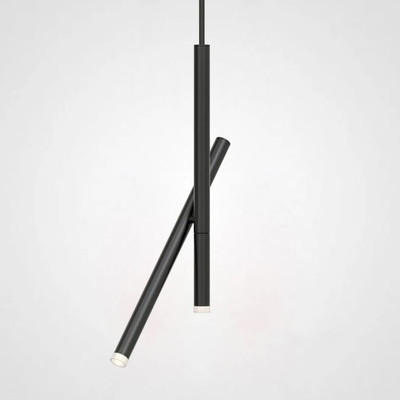 Подвесной светильник GORDIAN Black 6W 30*2,5*45 см, 2*LED*3W, 3000, 4000, 5000K, ImperiumLoft gordian01, Чёрный