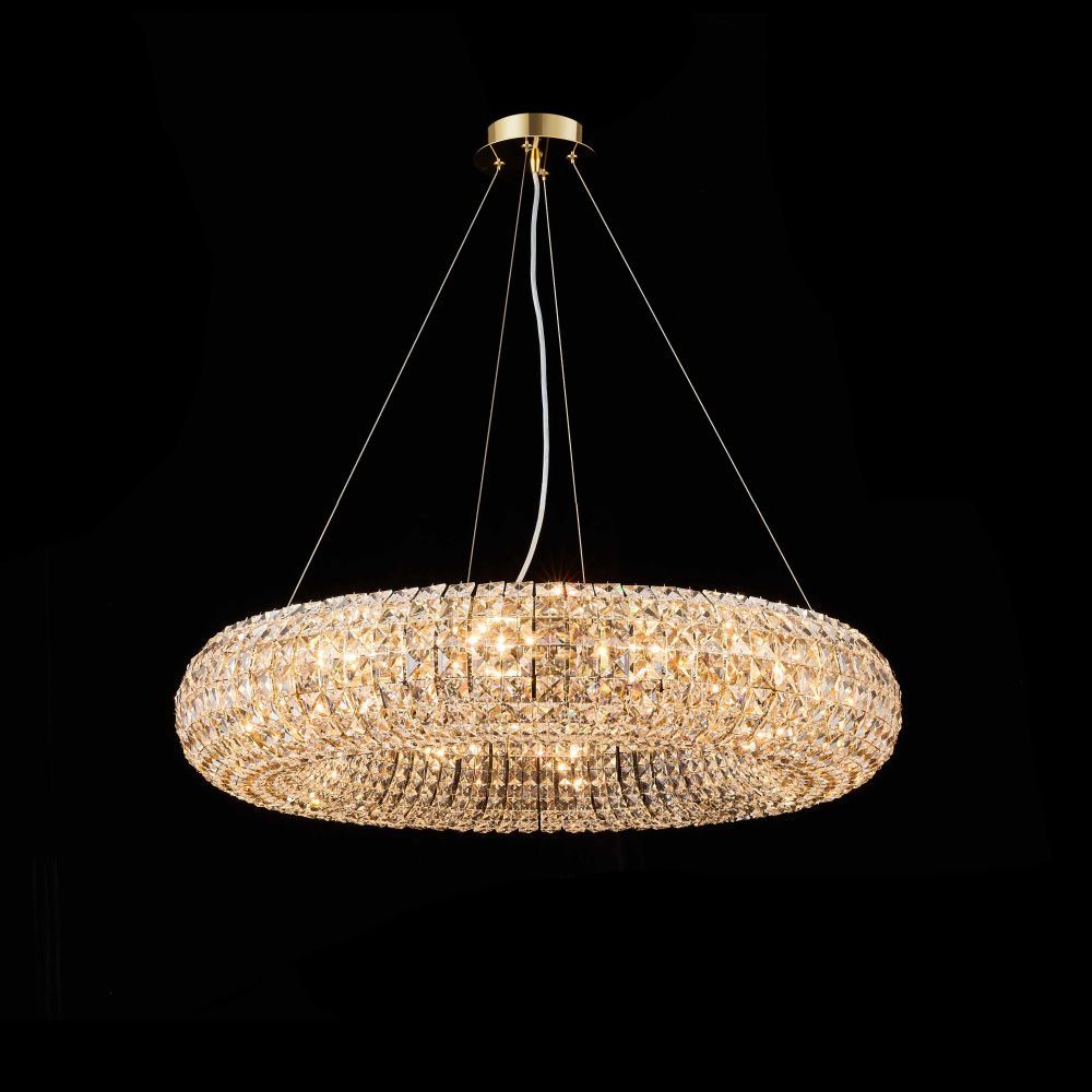 Люстра Ø800 x H170 (1000) мм, E14 12*40W (480W) NewRgy H GOLD (Золото) M48-ф800*H170 H GOLD