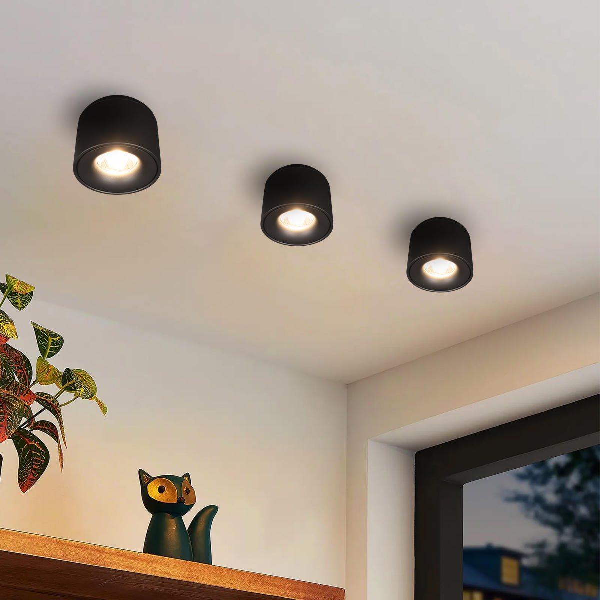 Светильник 9 см, 7W, 3000K, Loft It Tictac 10219 Black 3000K, черный