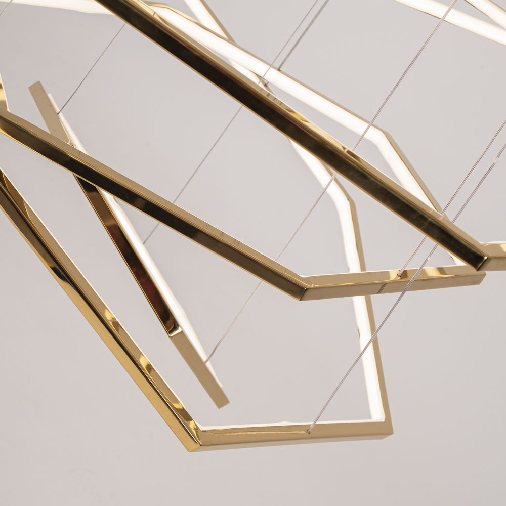 Подвесная люстра Vesanto Cameron Design House D40+50+60+70+80+90+100+110+120+150 **500 см, 10*LED*100W, 4000K, ImperiumLoft 40.2477, Золотистый