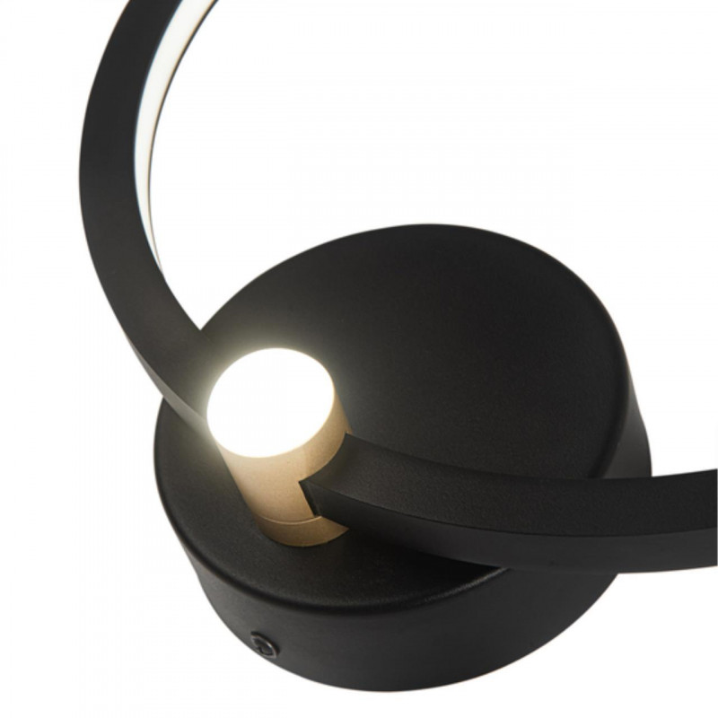 Бра 32 см, 15W, 4000K, Arte Lamp Errai A2195AP-1BK, черный