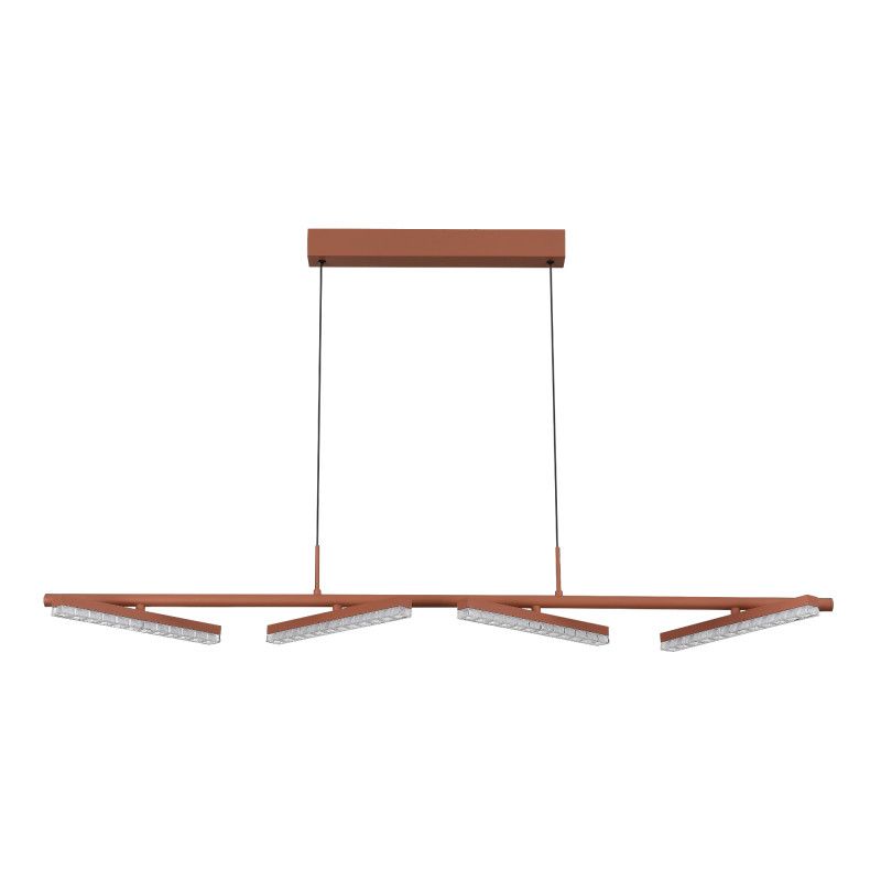 Подвесной светильник 128*5,1*-150 см, *LED, 32W, 4000K, ST-Luce Euclidics SL1018.603.04, коричневый