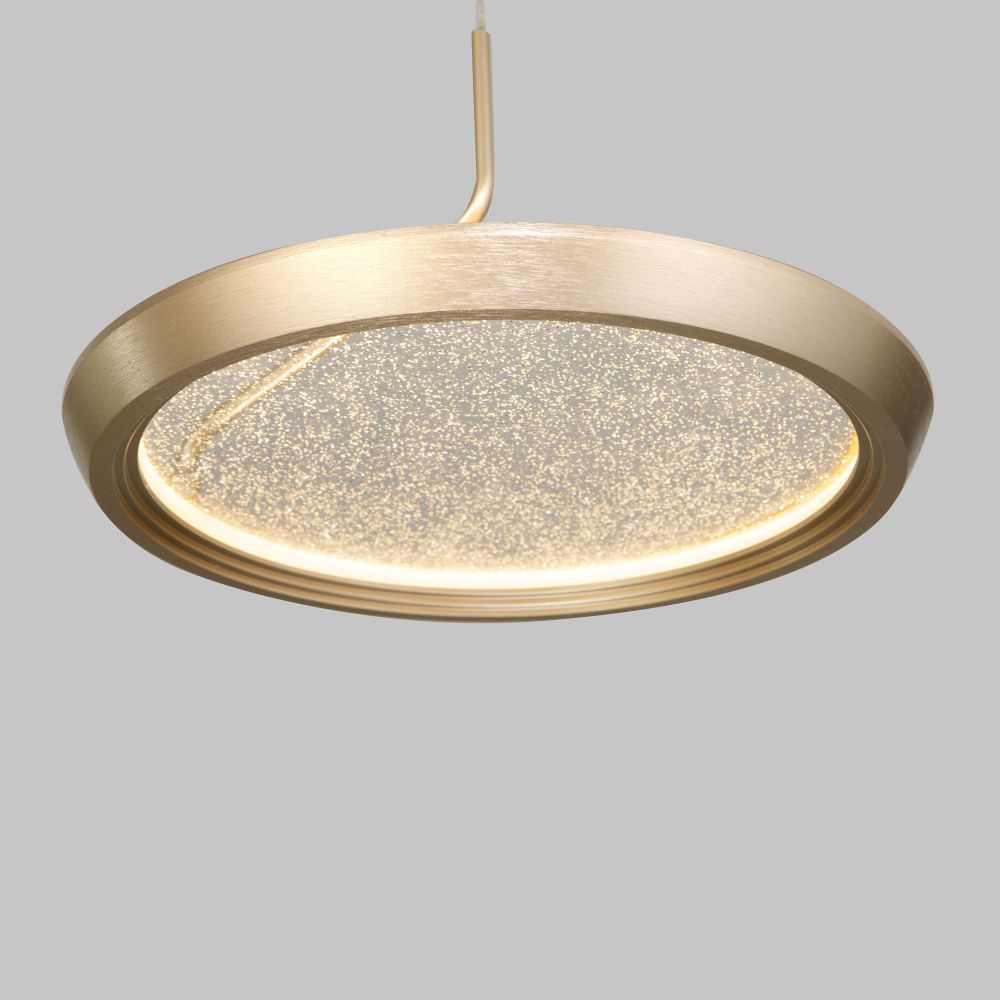 Подвесной светильник 23*23*150 см, LED*12W, 3000K, Eurosvet Crespella 90034/1, золото, a069292