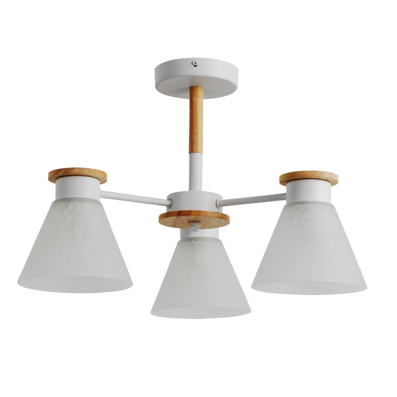 Потолочная люстра Arte Lamp Tyler A1031PL-3WH, диаметр 51 см ,белый-дерево