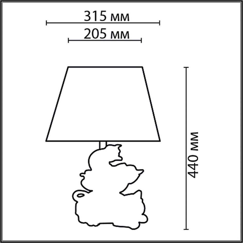 Настольная лампа 31,5*20,5*44 см, 1*E27*60W, Lumion Catty 8128/1T, серый