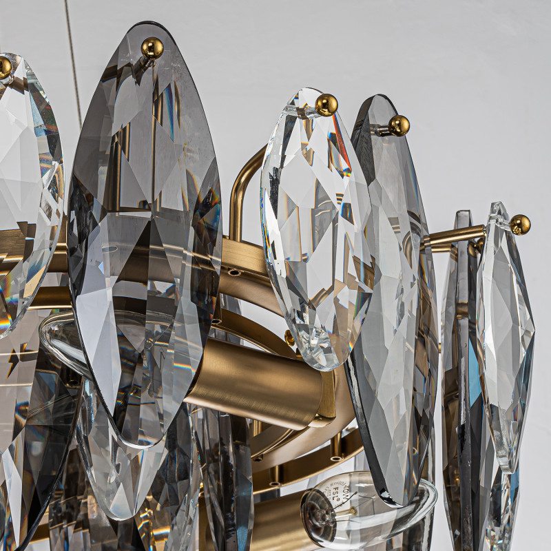 Подвесная люстра 80*40*130 см, 8*E14, 320W, Favourite Glans 4303-8PC латунный