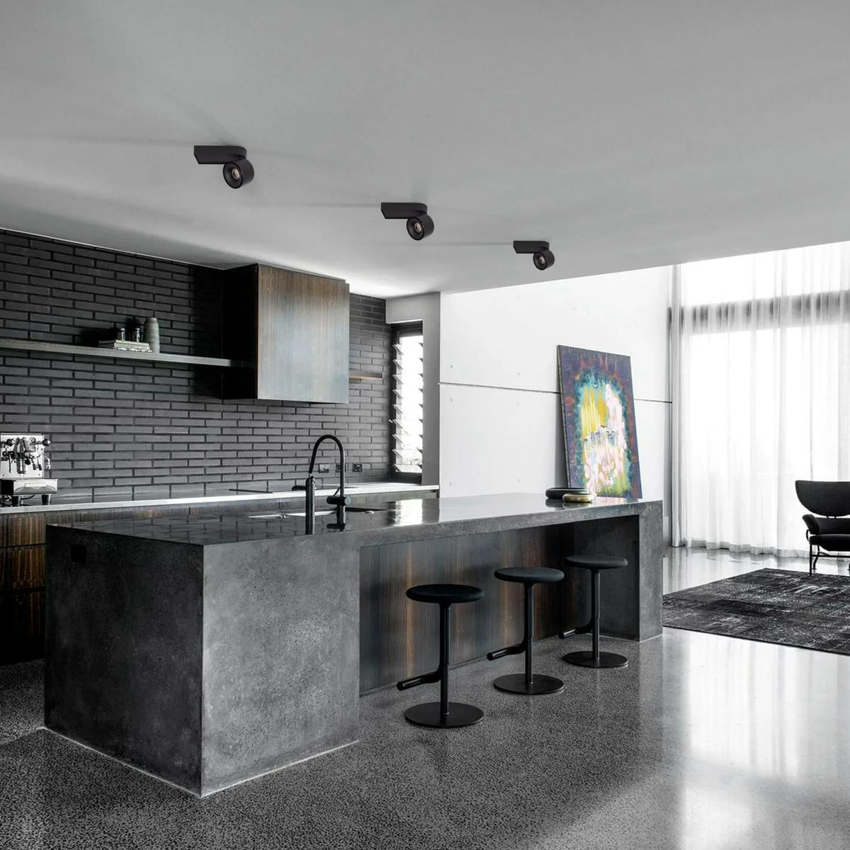 Накладной светильник 15*7*8,5 см, 1*LED*12W 4000K LOFT IT Knof 10324/A Gold Black черный, золото