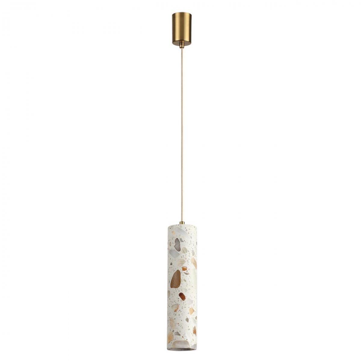 Подвесной светильник 7 см, 6W, 3000K, ODEON LIGHT TERRAZZO 7012/6L, латунь