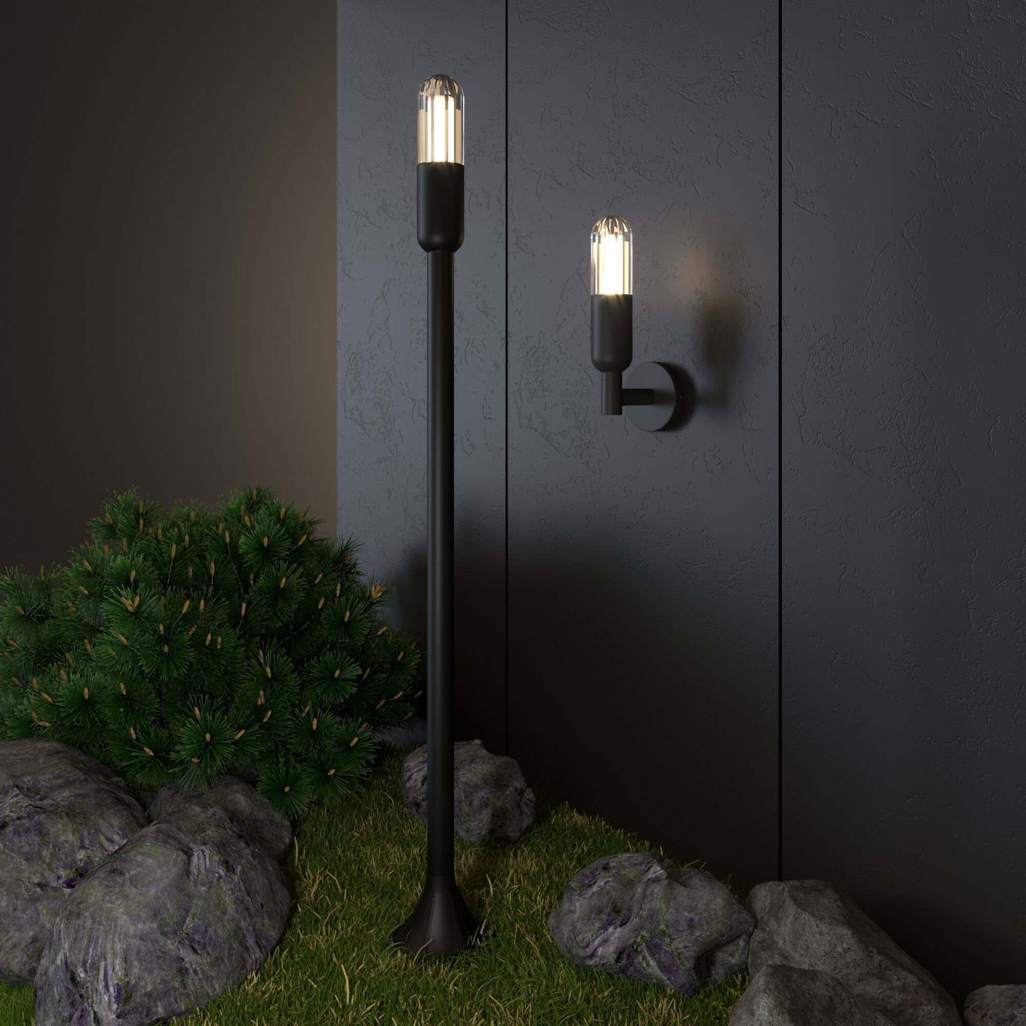 Уличный светильник LED 6W, 4000 К, 18*18*110 см, черный, Elektrostandard ISIDA 35165/F