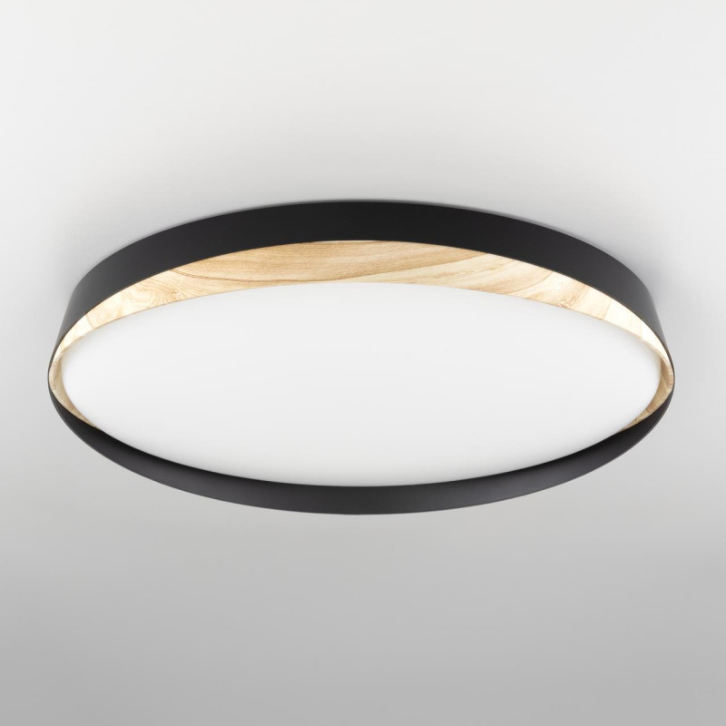 Светильник 52 см, 68W, 3000-5500K, 5800Lm, 21 м2 CL754451G BONNY Черный+Клен LED с пультом