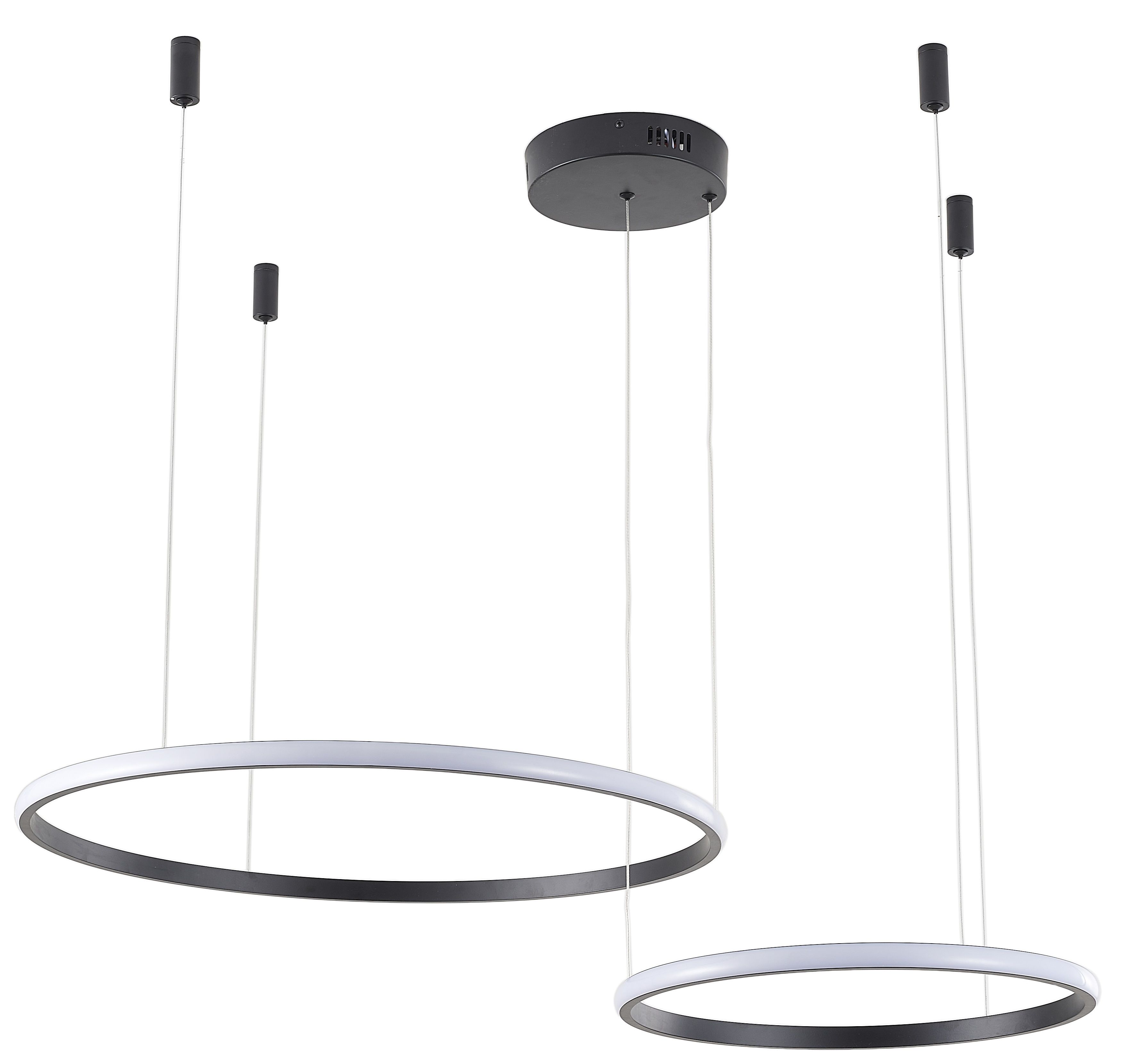Светильник подвесной 40/60 см, LED 63W 4000K антрацит Zortes Ringolight ZRS.33321.63F