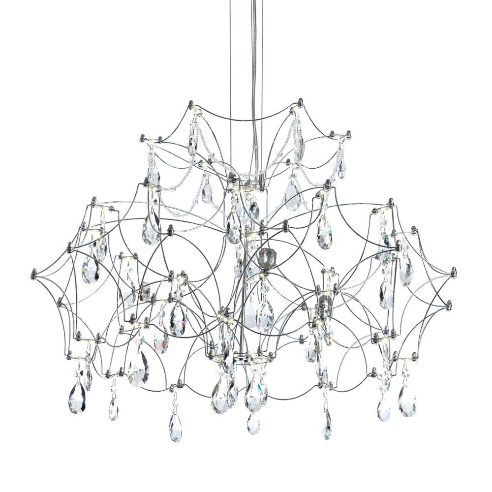 Люстра **-60 см, *LED*30W, 3000-6000K, Modelux  ML.7815.600P  CH, Хром