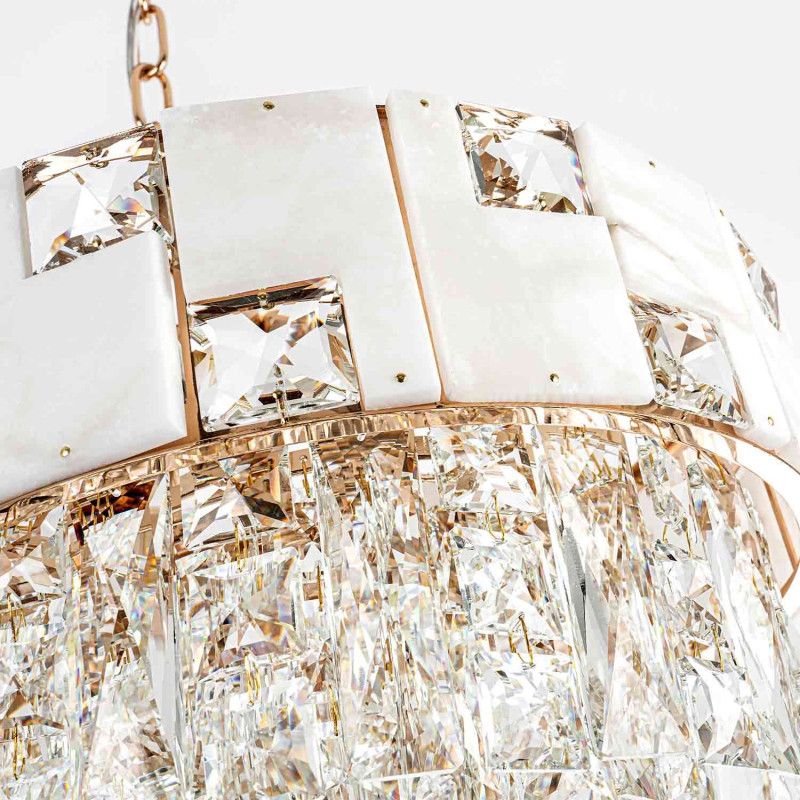 Подвесная люстра 35*100*50/100 см, 10*Е14 MODELUX premium ML.6986.1000P GD золото