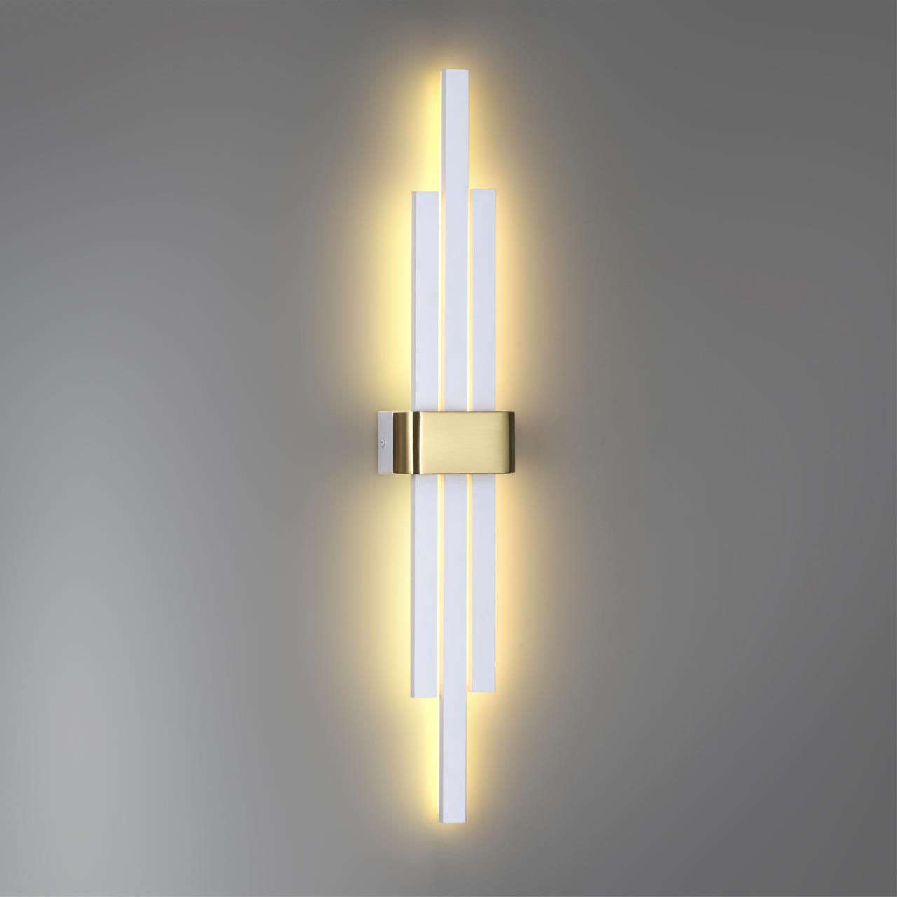 Бра 5,7*10*60 см, LED 18W*3000 К, Lumion Tove золотой, белый, 5686/18WL