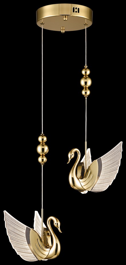 Светильник подвесной Wertmark Letizia WE466.02.306, 22*22 см, золото