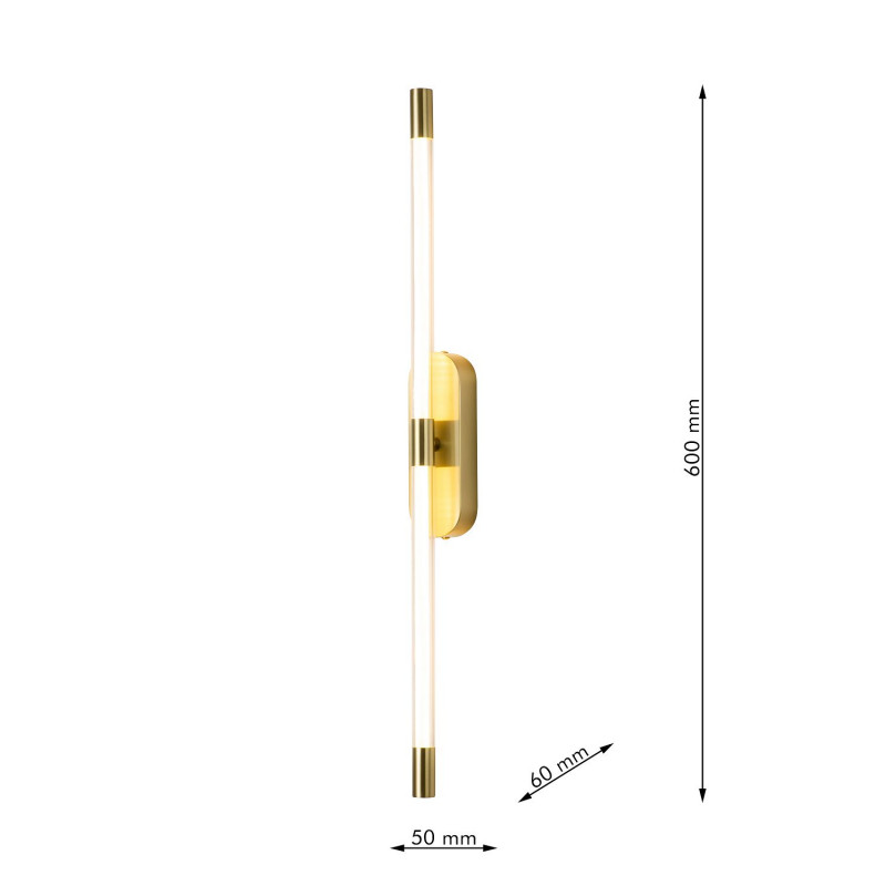 Бра Favourite Arrow 4049-1W, D60*W50*H600, каркас светильника цвета золота, рассеиватель из белого акрила