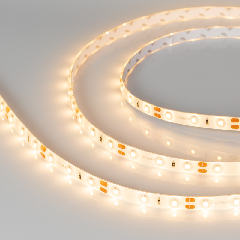 Лента герметичная RTW-SE-A60-8mm 12V Warm3000 (7.2 W/m, IP65, 2835, 5m), Arlight 020519(2). Цена указана за 5 метров. Продается кратно 5 метрам.