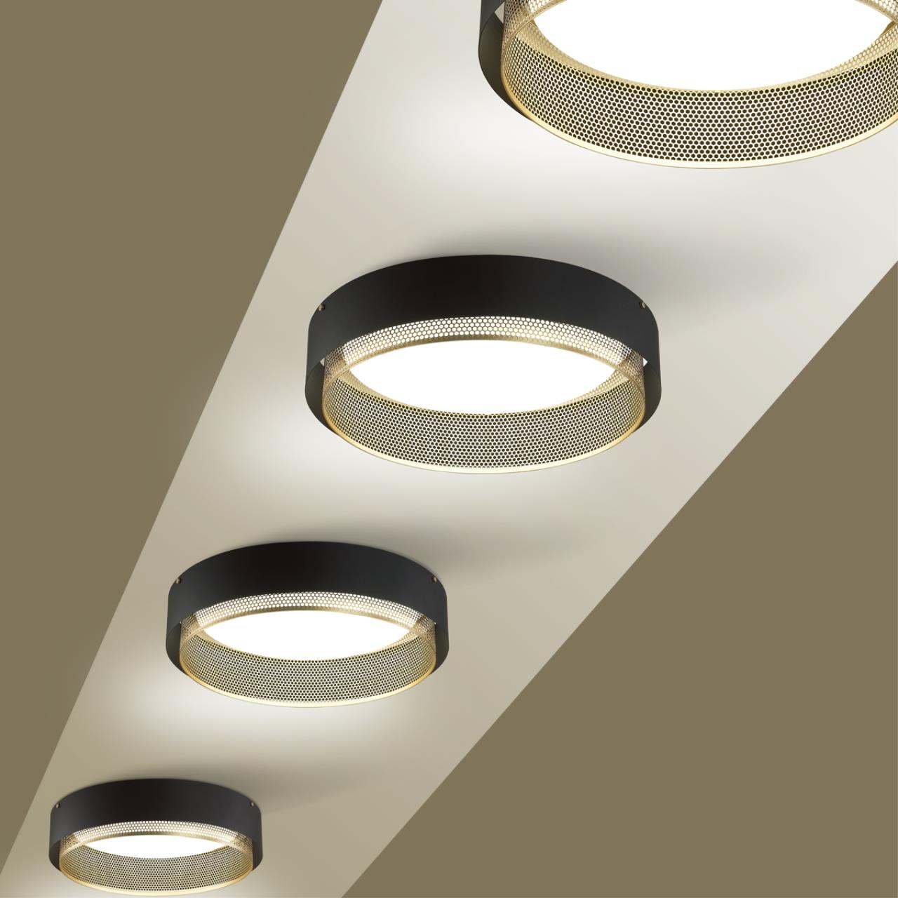 Потолочный светильник *41*15 см, LED 1*48W, 3000-6000 К, Sonex Antey 7692/48L, белый/черный/шампань
