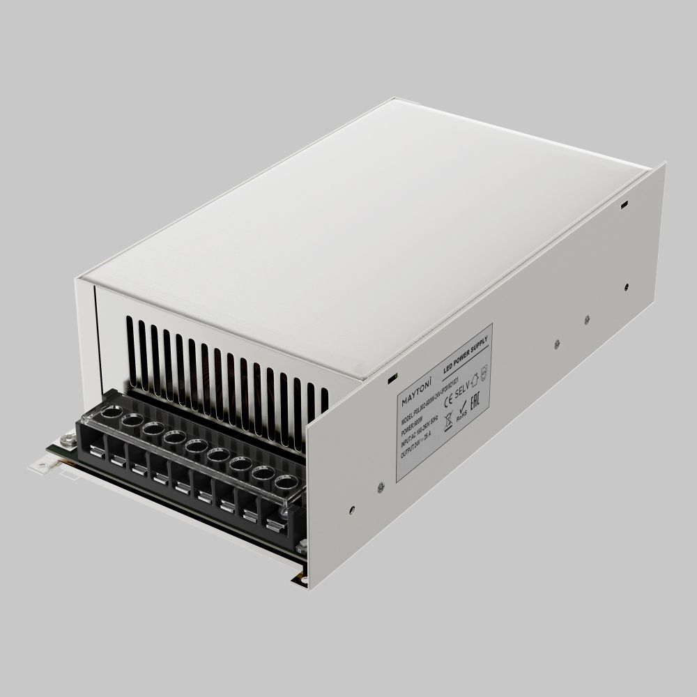 Блок питания PSL002 24V 600W IP 20 821021, 24*13*7 см, Maytoni Led Strip 821021, Серебро