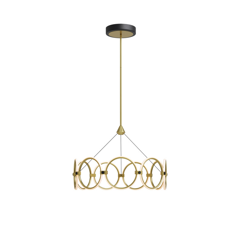 Люстра на штанге 60*60*120 см, LED, 3000К, Maytoni LINK MOD357PL-L40BS3K латунный