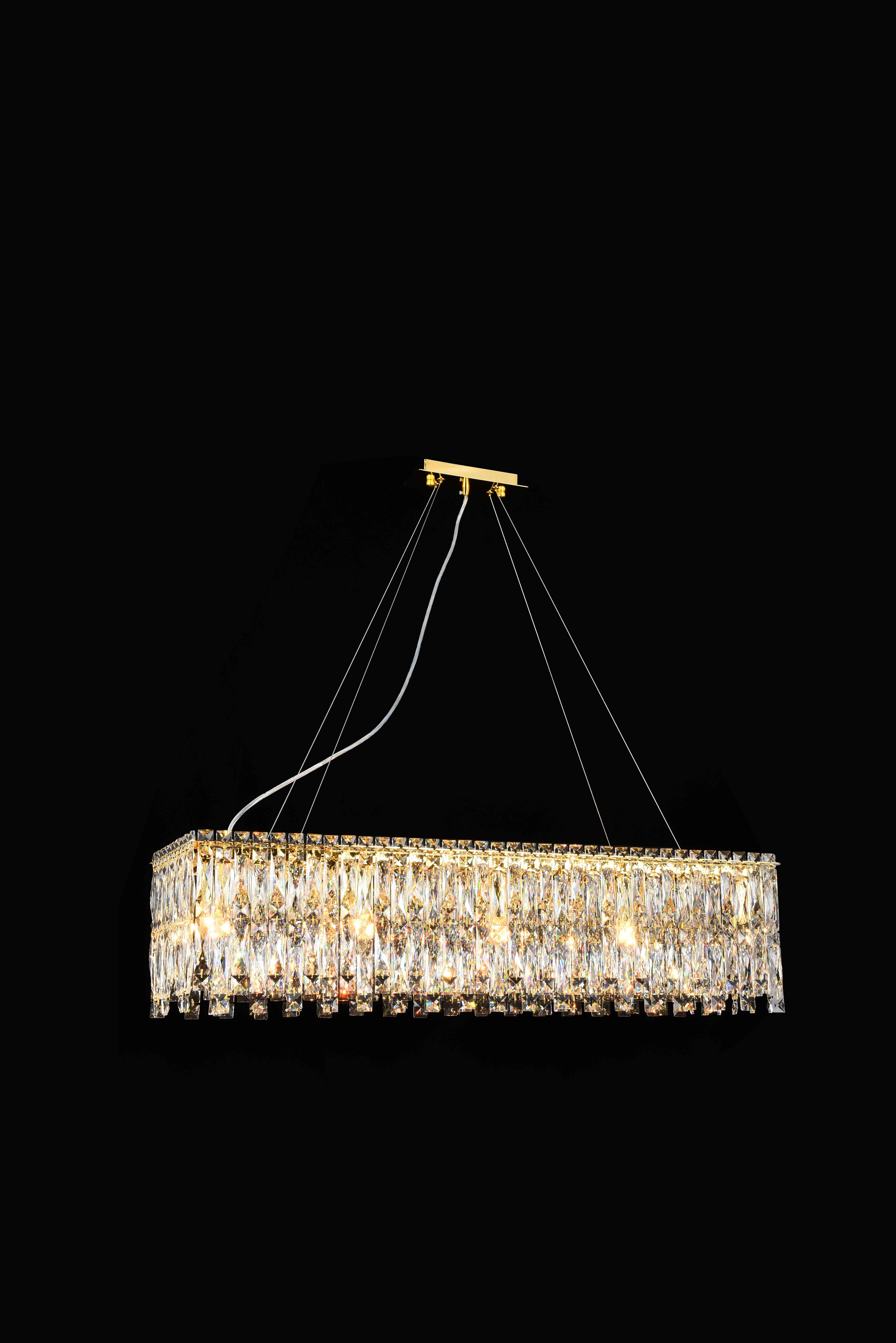 Люстра  1000*280*250, 10*E14, 40W NewRgy Cristallo F53-L1000*W280*H250 H GOLD, H GOLD