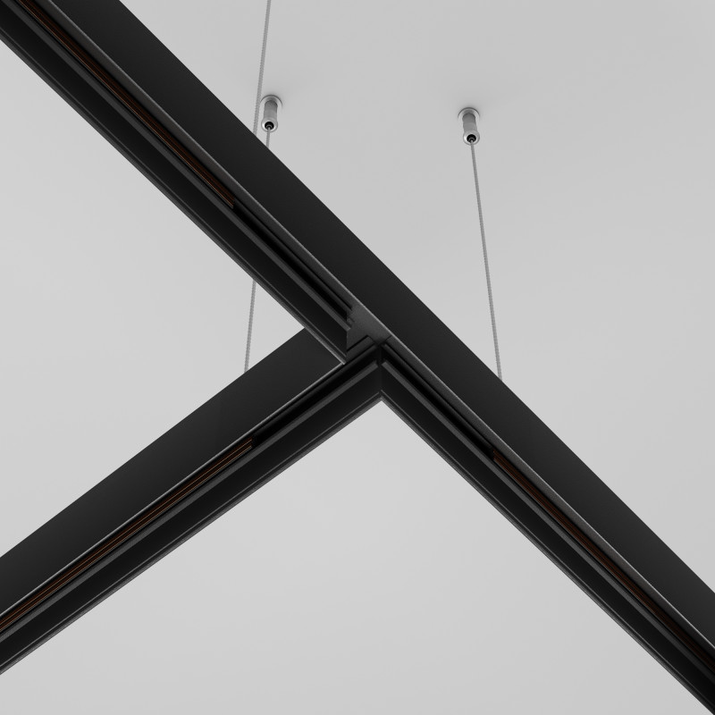 Коннектор Т-образный накладной Maytoni Technical Magnetic track system Exility TRA034CT-41B черный IP 20