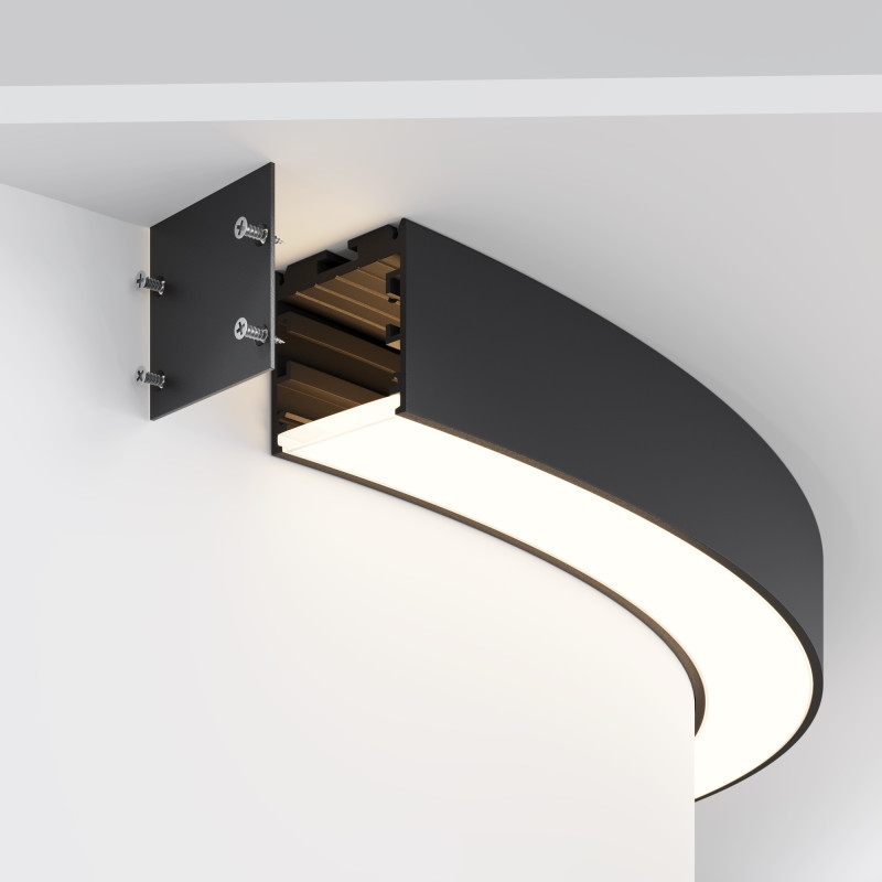 Радиусный профиль ALM-3535R-B-D-90°-0.8M 3,5*3,5*65,58 см, Maytoni Led Strip черный
