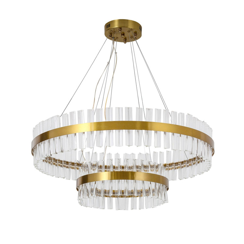 Подвесной светодиодный светильник Favourite Placerat 4012-12P, золото, LED 60W,  3000-6000к, 