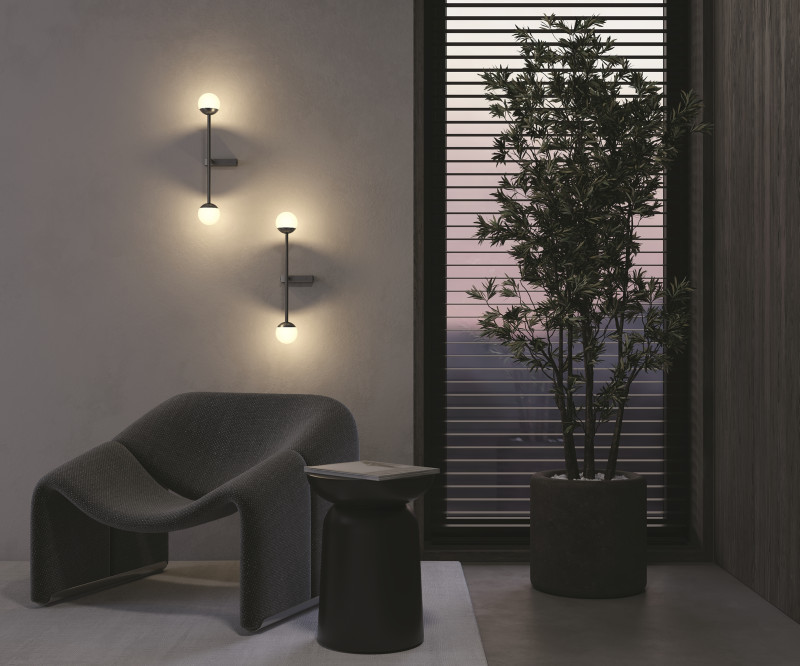 Бра 14,1*13*48 см, LED, 10W, 3000К, Maytoni TOUCH MOD285WL-L10B3K черный