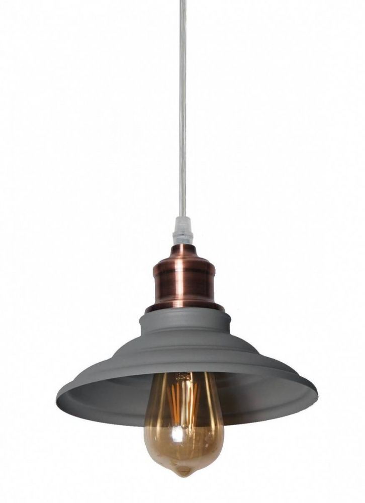 Подвесной светильник Arte Lamp A5067SP-1GY серый, диаметр 20 см