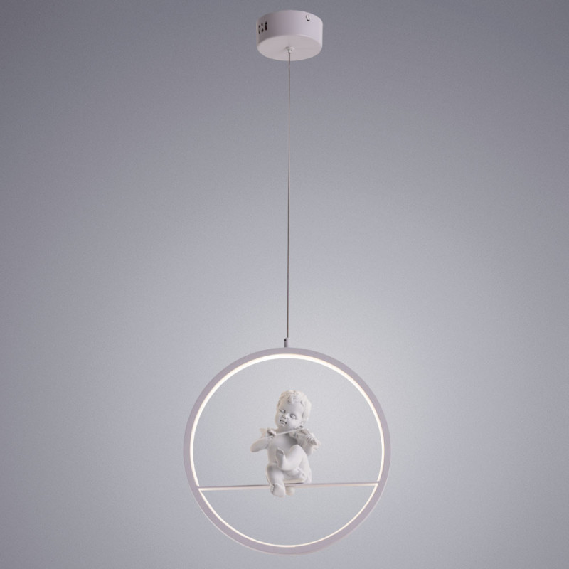 Подвесной светодиодный светильник Arte Lamp Paradise A6065SP-1WH белый, диаметр 30 см