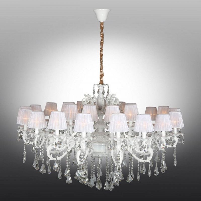 Подвесная люстра 140*95-150 см, 27*E14, 40W, Omnilux Omnilux 308 OML-30807-27, белый