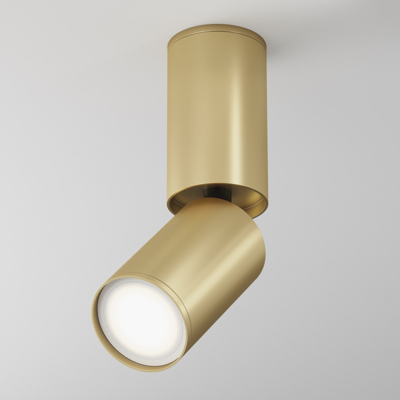 Светильник 5*5 см, GU10 10W, Maytoni Focus S C051CL-01G, золото