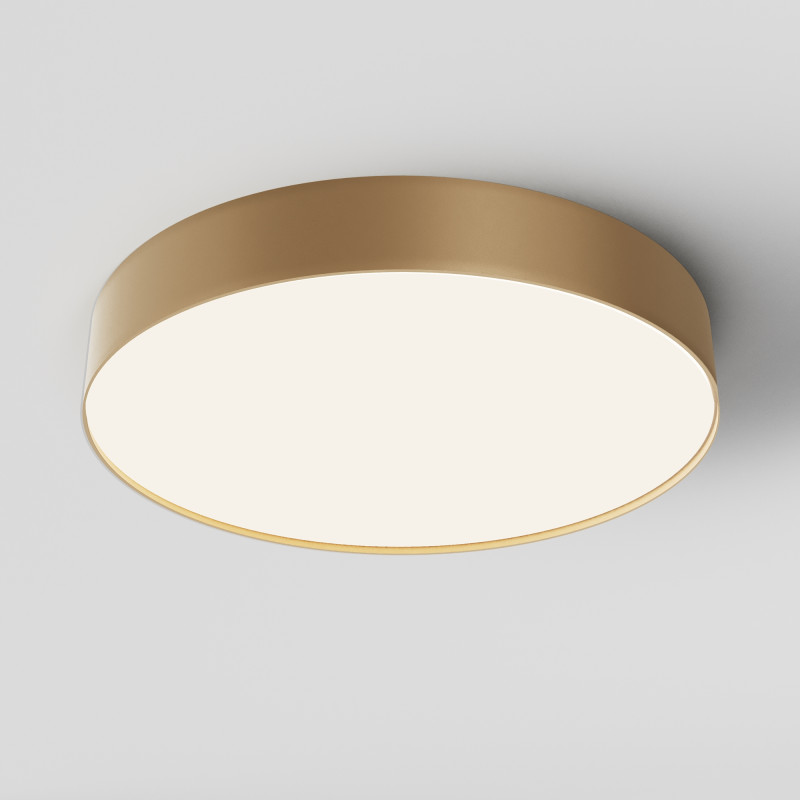 Накладной светильник 40*40*6 см, LED, 45W, 4000К, Maytoni Technical Zon C032CL-45W4K-RD-MG золото матовое