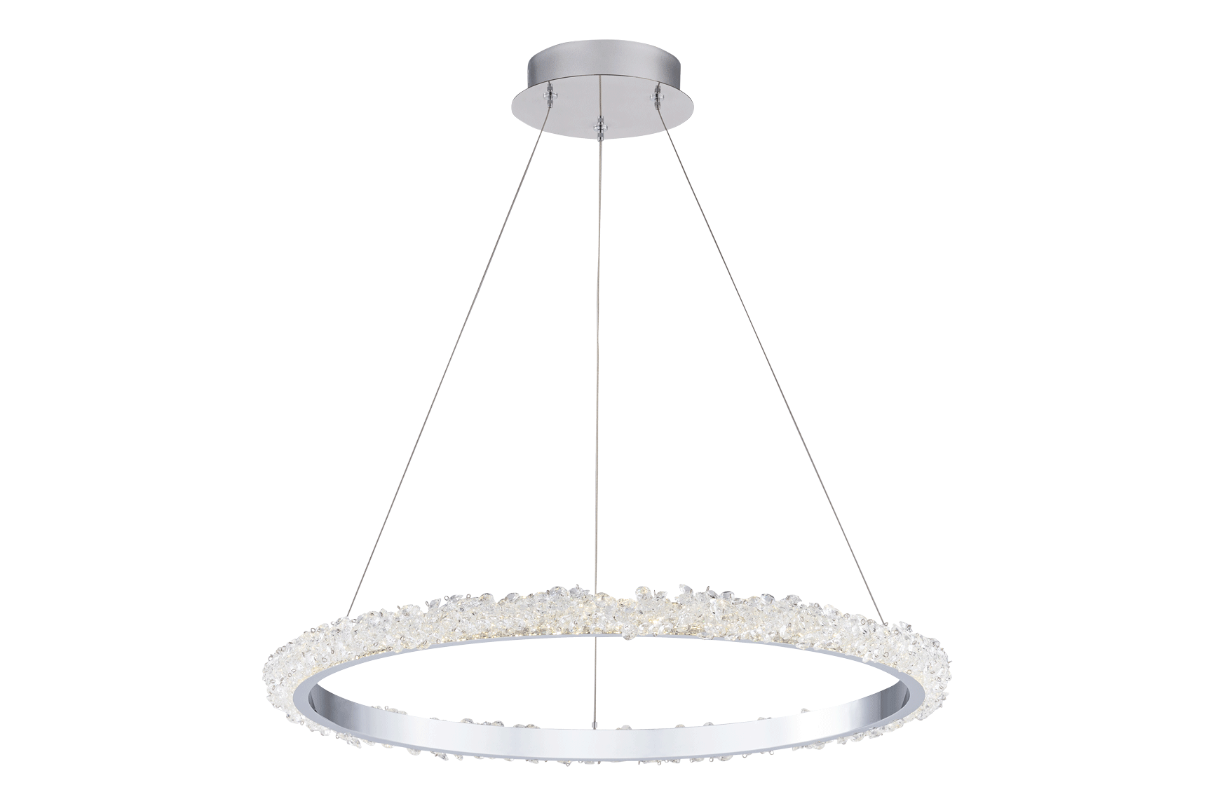 Люстра 650*1500, LED, 31W 4500K NewRgy LED 7299-1C65 CHROME+FINISH+CLEAR CRISTALL, Хром