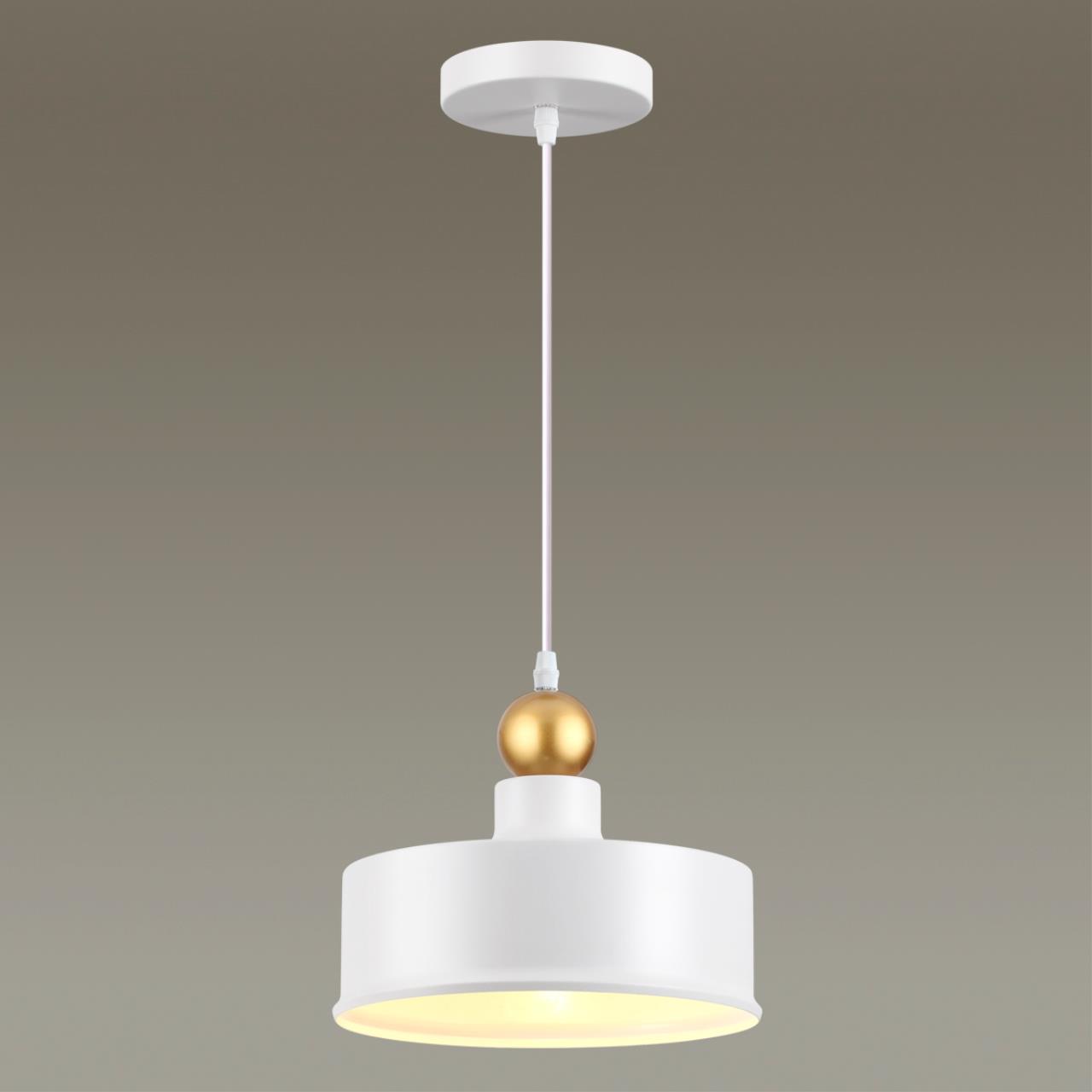 Подвесной светильник Odeon Light Bolli 4090/1 белый, диаметр 25 см