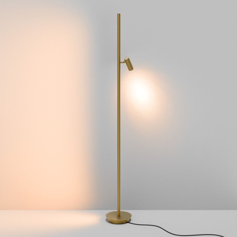 Торшер 20*20*155 см, LED*14W, 3000K, Maytoni Thin MOD395FL-L28BS3K, латунный