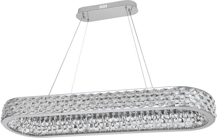 Люстра подвесная 120 см, 80W, 3000-6000K, Stilfort 4040/09/12PL, хром